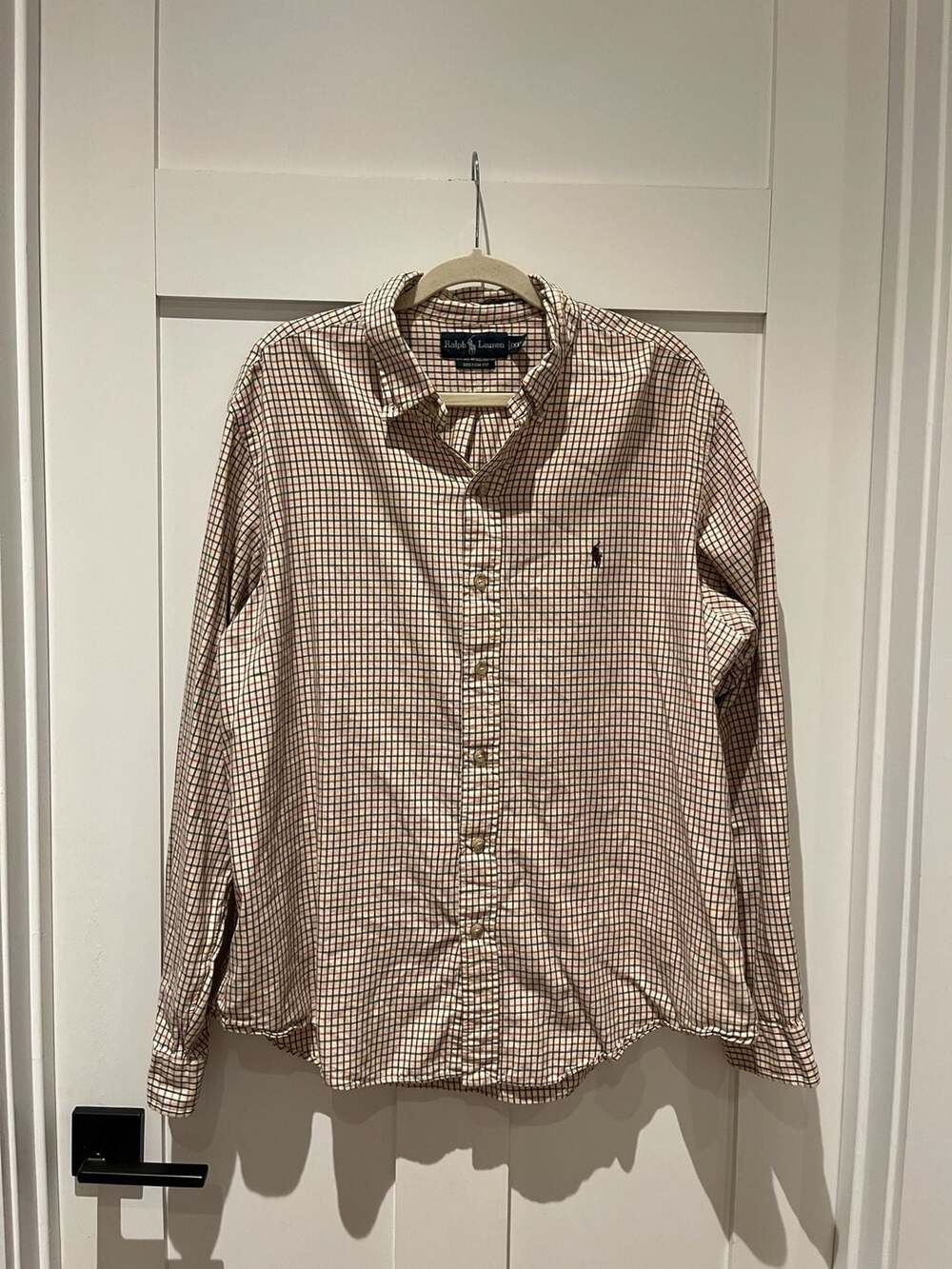 Polo Ralph Lauren Custom Fit Long Sleeve Plaid Check Button Down Shirt